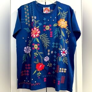 Johnny Was Katie crewneck tee XL